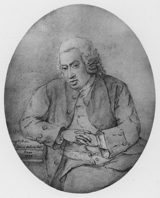 Det siste portrettet av Dr Samuel Johnson (litho) av English School