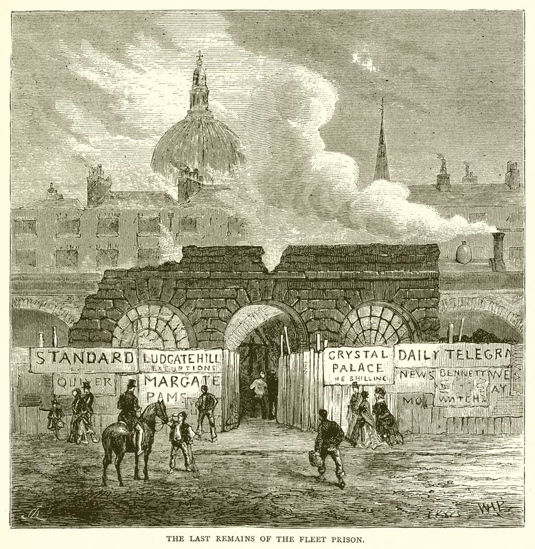 De siste restene av Fleet Prison av English School