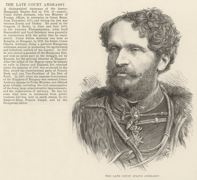 Den avdøde grev Julius Andrassy (gravering) av English School