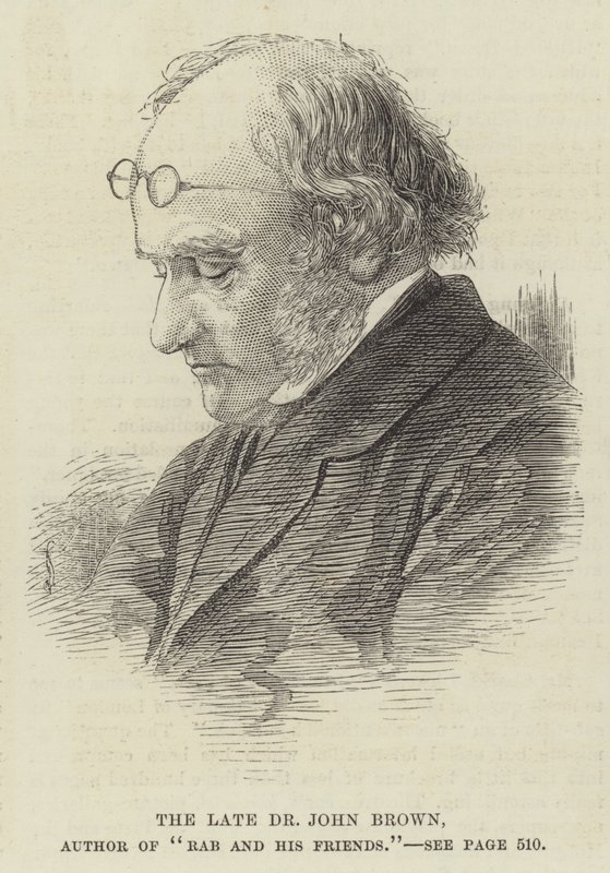 Avdøde Dr John Brown, forfatter av "Rab and his Friends" (gravering) av English School