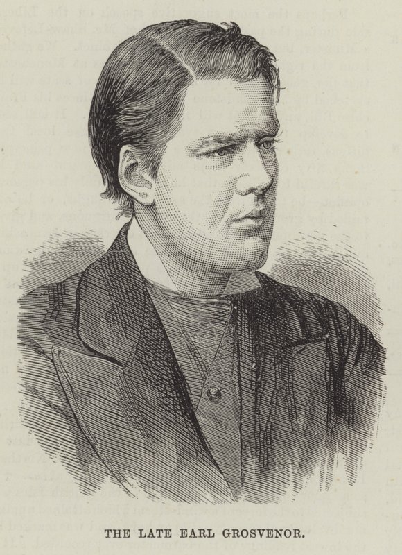 Avdøde jarl Grosvenor (gravering) av English School