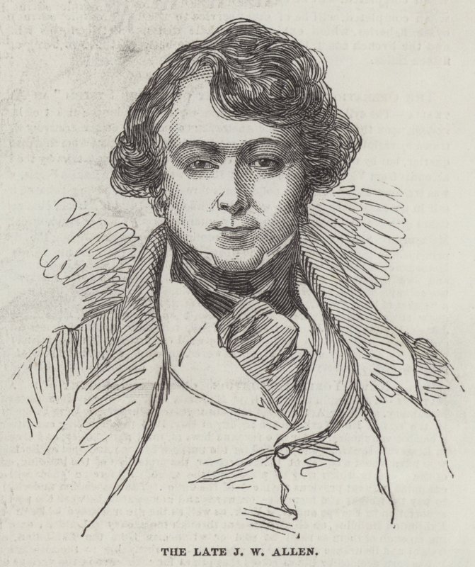 Avdøde JW Allen (gravering) av English School