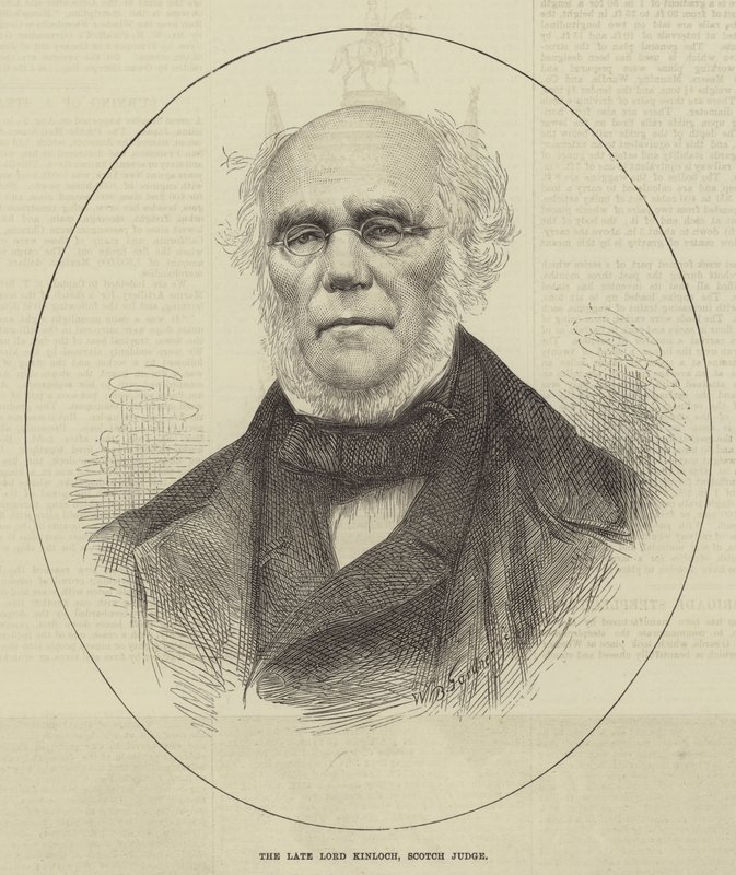 Avdøde Lord Kinloch, Scotch Judge (gravering) av English School