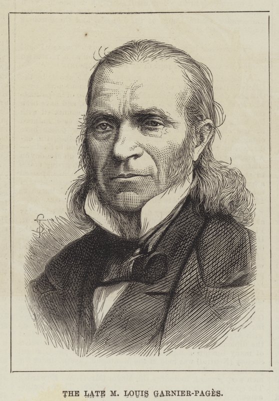 Avdøde M Louis Garnier-Pages (gravering) av English School