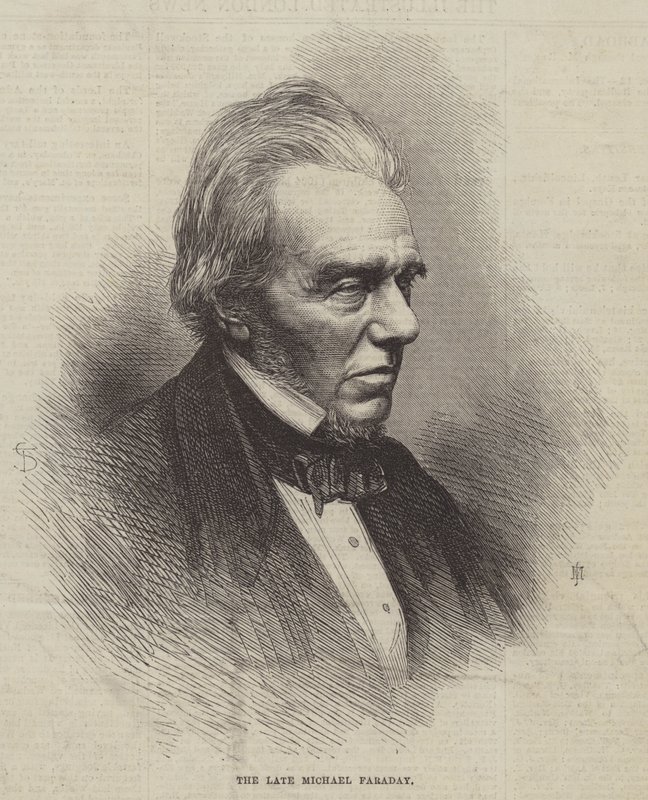 Avdøde Michael Faraday (gravering) av English School