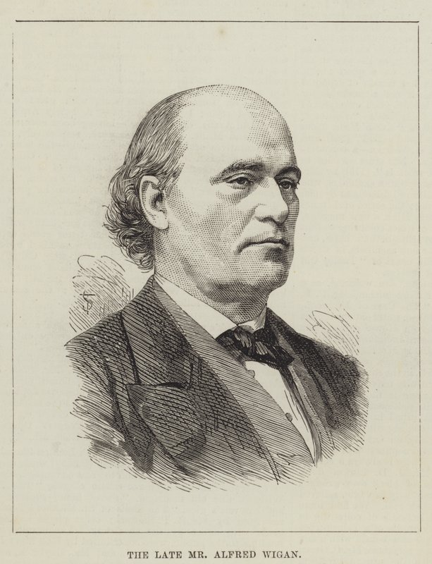 Avdøde herr Alfred Wigan (gravering) av English School