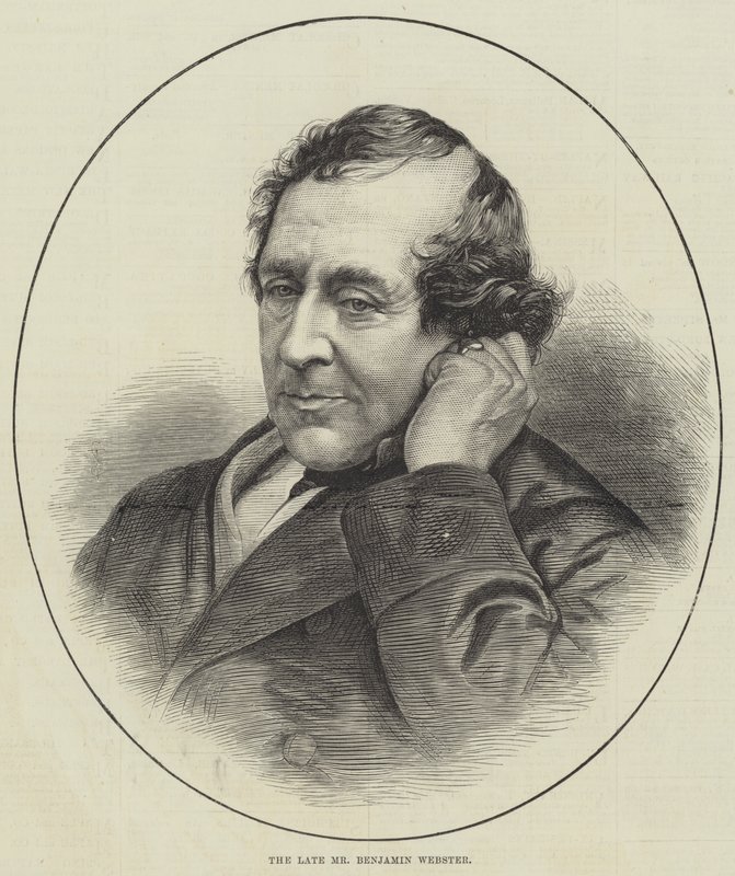 Avdøde herr Benjamin Webster (gravering) av English School