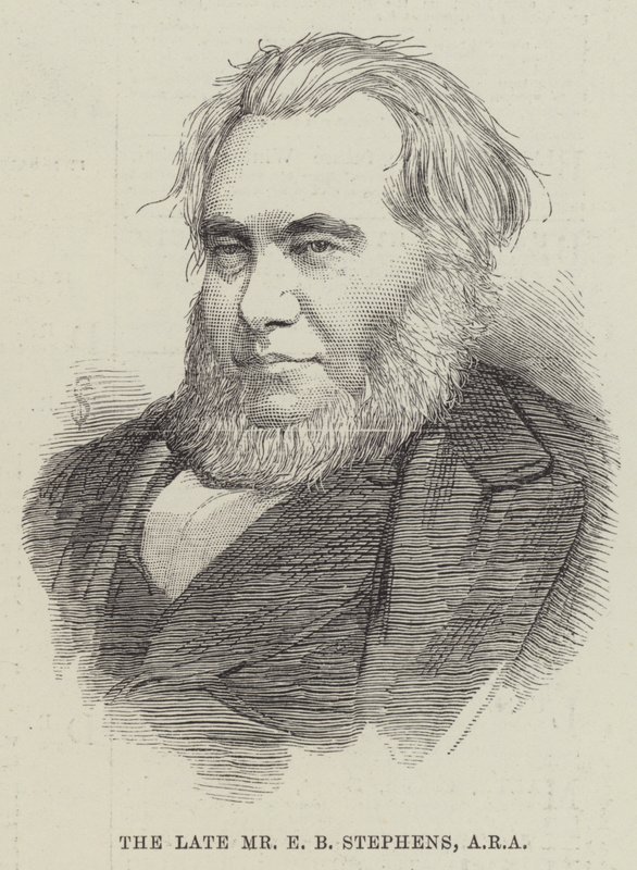 Avdøde Mr E B Stephens, ARA (gravering) av English School