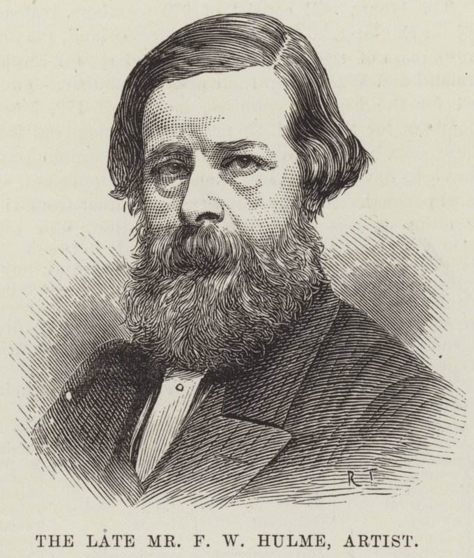 Avdøde Mr F W Hulme, kunstner (gravering) av English School