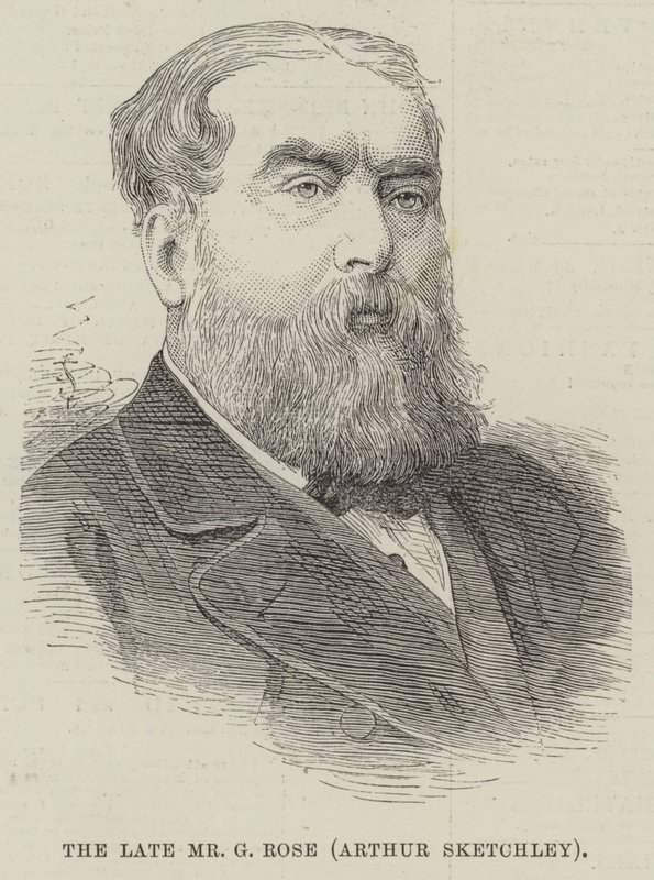 Avdøde Mr G Rose, Arthur Sketchley (gravering) av English School