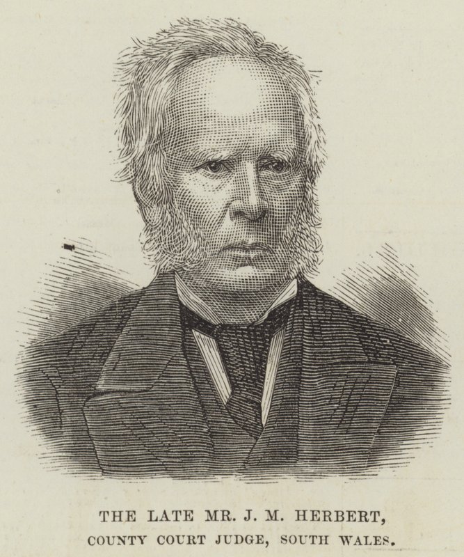 Avdøde Mr J M Herbert, County Court Judge, South Wales (gravering) av English School