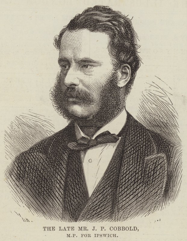 Avdøde Mr J P Cobbold, MP for Ipswich (gravering) av English School