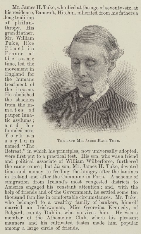 Avdøde herr James Hack Tuke (gravering) av English School