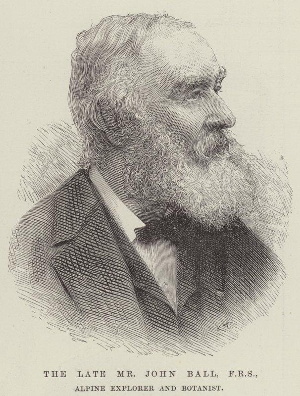 Avdøde Mr John Ball, FRS, Alpine Explorer og botaniker (gravering) av English School