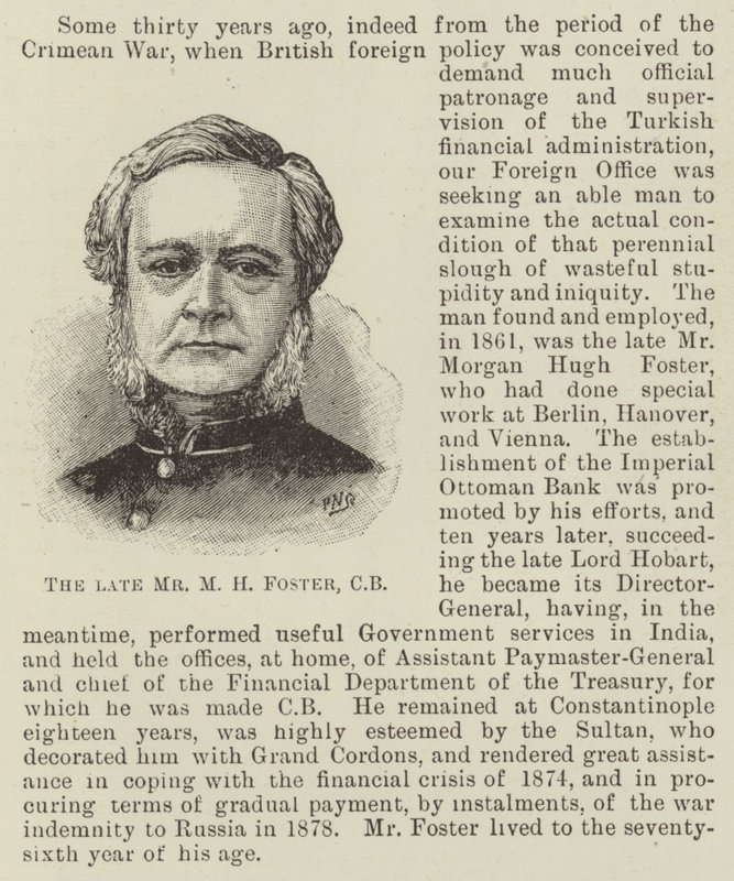 Avdøde Mr M H Foster, CB (gravering) av English School