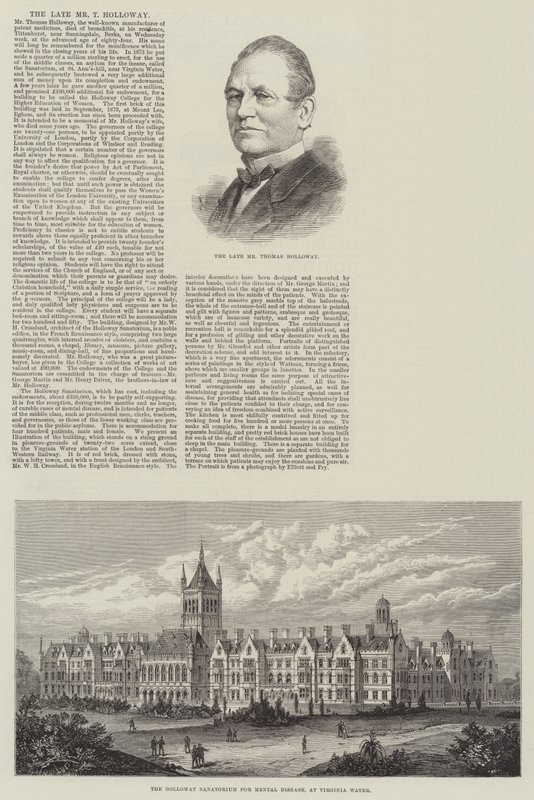 Avdøde Mr T Holloway (gravering) av English School