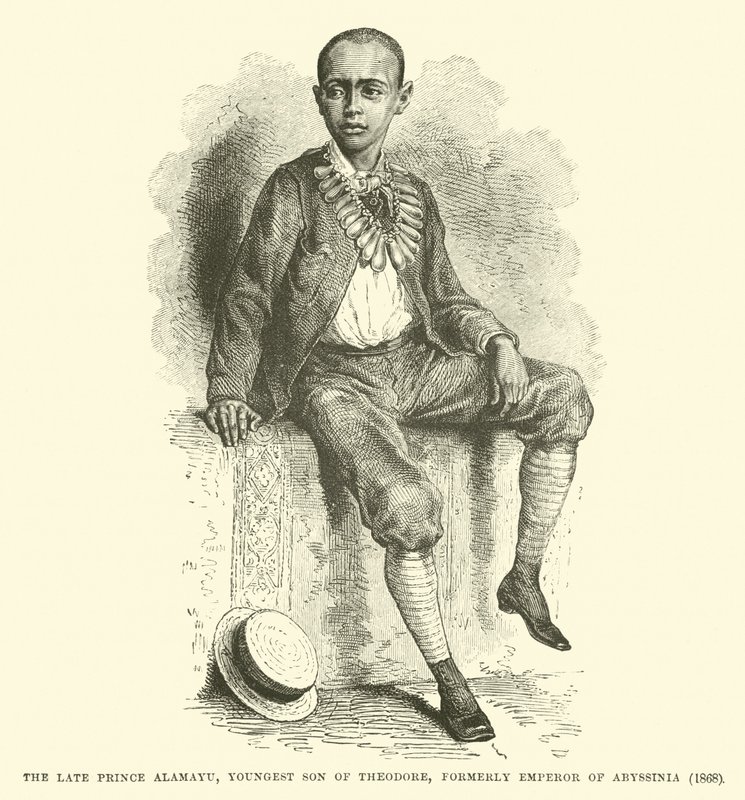 Den avdøde prins Alamayu, yngste sønn av Theodore, tidligere keiser av Abyssinia, 1868 av English School
