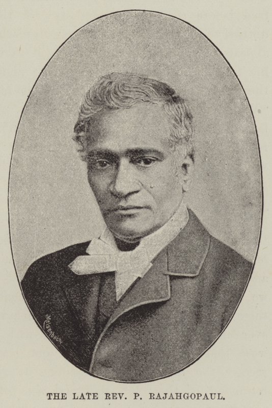 Avdøde pastor P Rajahgopaul (gravering) av English School