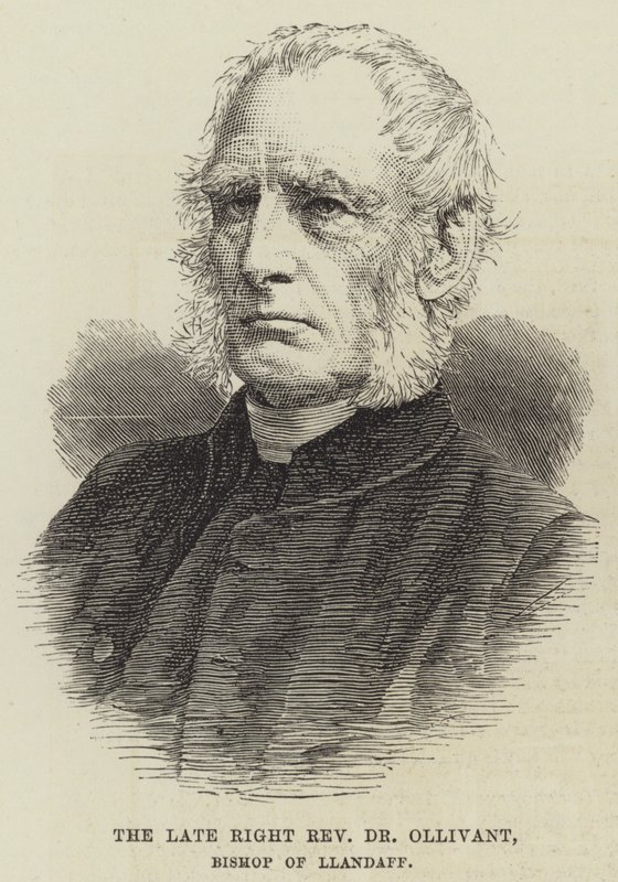 Den avdøde høyre pastor Dr Ollivant, biskop av Llandaff (gravering) av English School