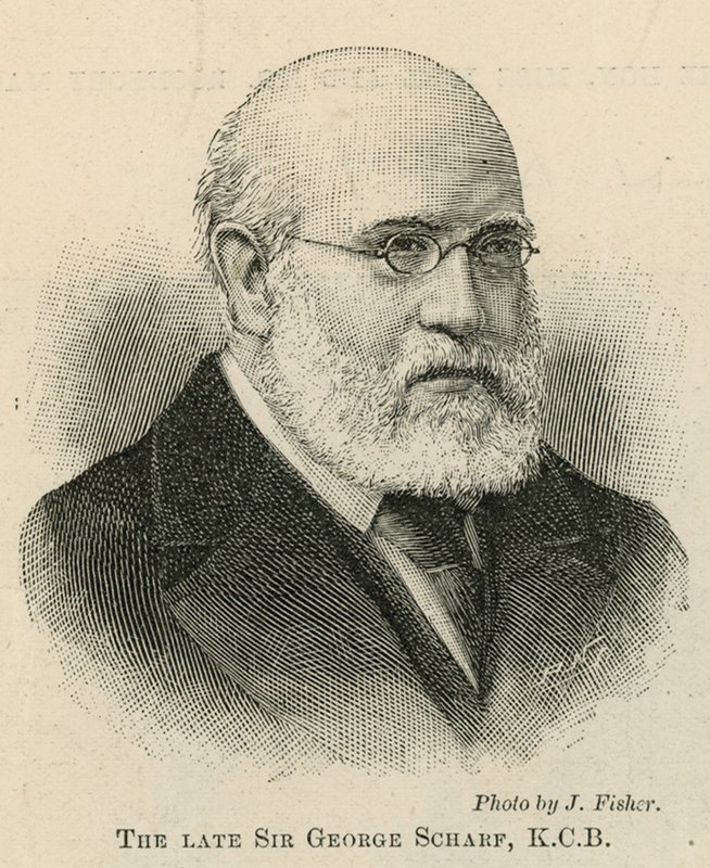 Avdøde Sir George Scharf, KCB av English School