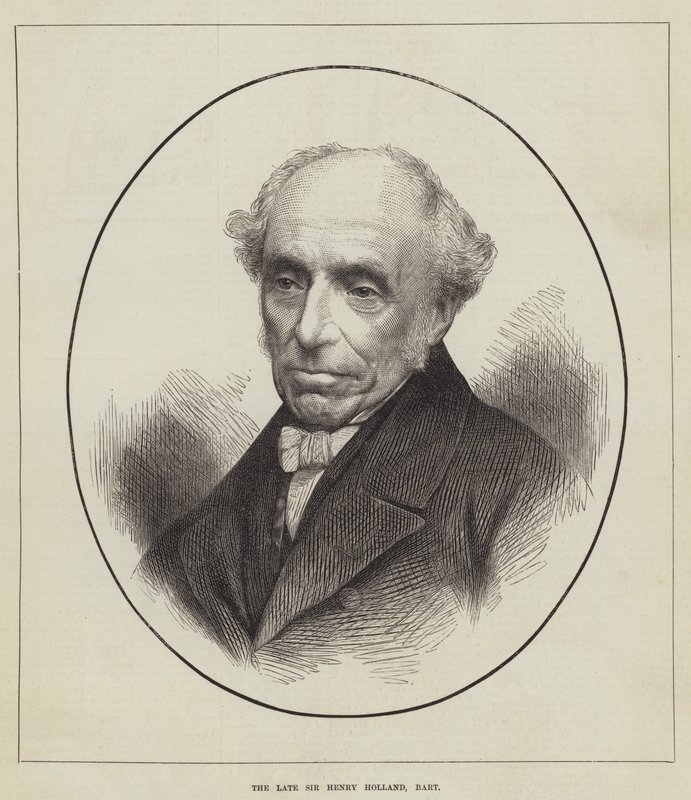 Avdøde Sir Henry Holland, Baronet (gravering) av English School