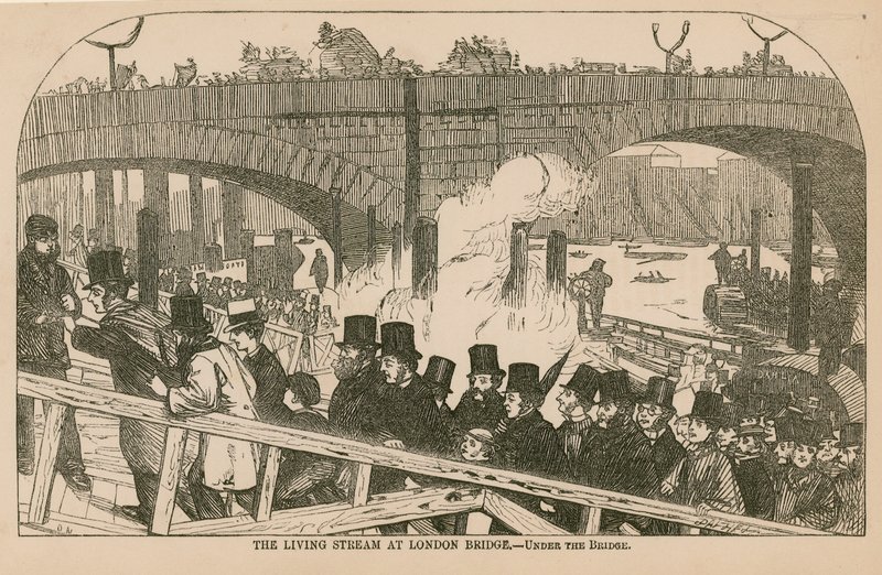 Den levende strømmen ved London Bridge av English School