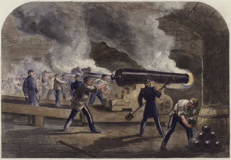 Hovedbatteriet ved Fort Sumter av English School