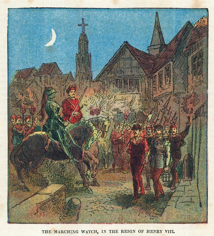 Den marsjerende vakt under kong Henry VIIIs regjeringstid av English School