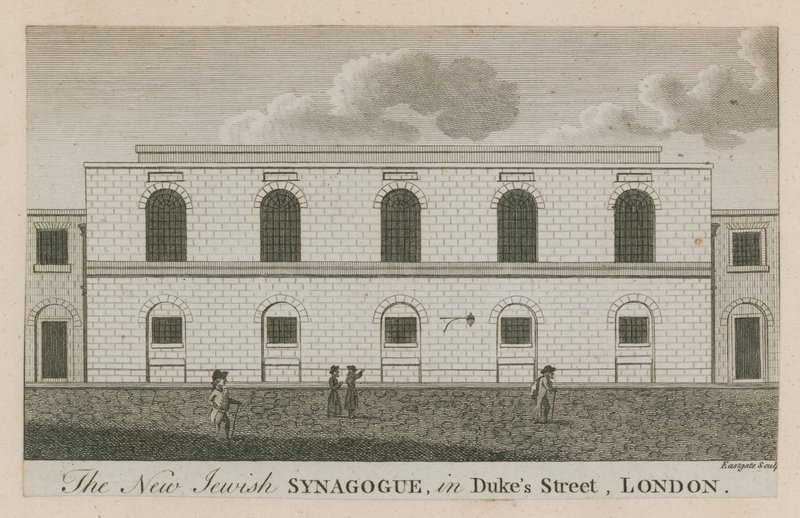 Den nye jødiske synagogen i Dukes Street, London av English School