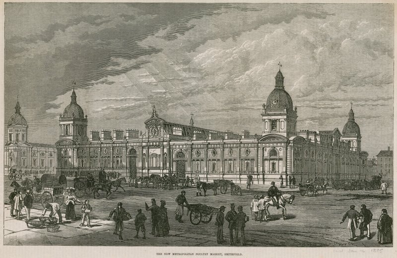 Det nye Metropolitan Poultry Market, Smithfield av English School