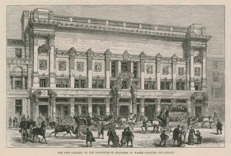 Det nye galleriet til Institute of Painters in Water Colors av English School