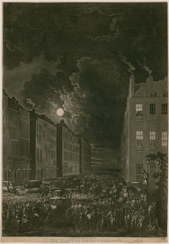 Opplysningens natt, 29. april 1802; Portman Square, London av English School