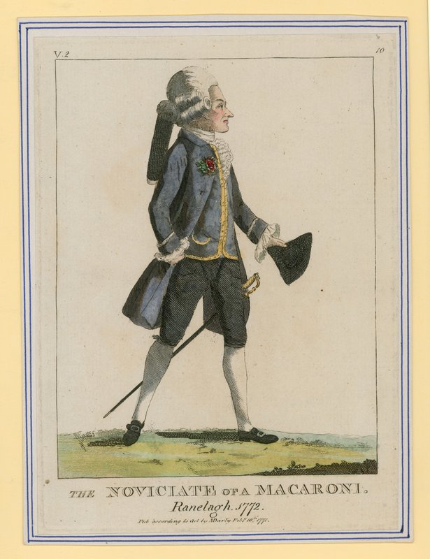 Novisiatet til en makaroni, Ranelagh, 1772 av English School
