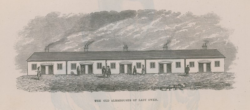 De gamle almissehusene til Lady Owen av English School
