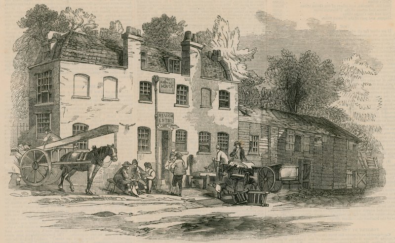 Det gamle halvveishuset, Kensington, London av English School