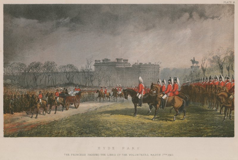 Prinsessen passerer linjene til frivillige, 7. mars 1863 av English School