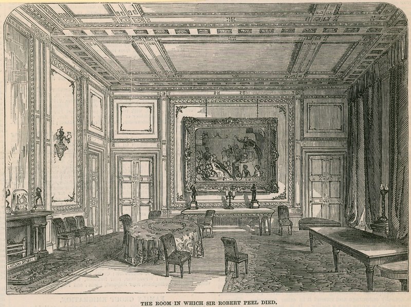 Rommet der Sir Robert Peel døde av English School