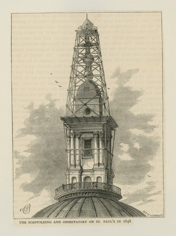 Stillaset og observatoriet til St Pauls Cathedral av English School