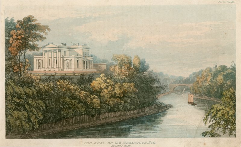 Setet til GB Greenough, Regents Park, London av English School