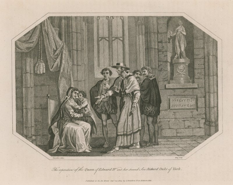 Separasjonen av dronningen av Edward IV og hennes andre sønn, Richard Duke of York av English School