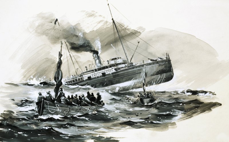 Senkingen av dampbåten Steller i 1899 av English School