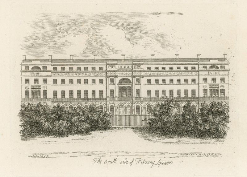Sørsiden av Fitzroy Square av English School