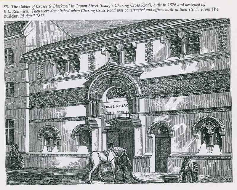 Stallen til Crosse & Blackwell i Crown Street (i dag Charing Cross Road) av English School