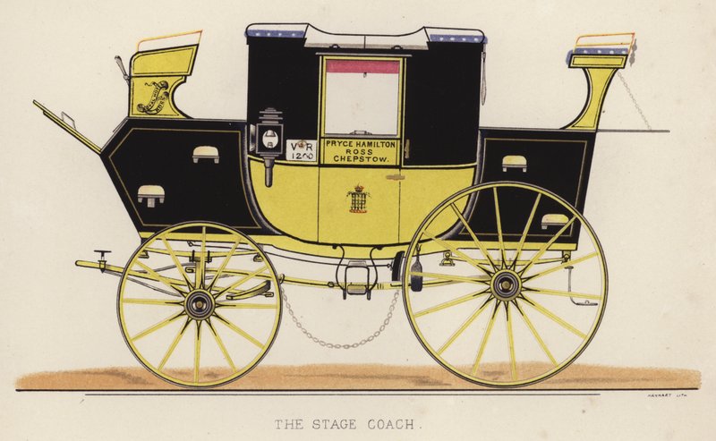 Scenecoachen (farge litho) av English School