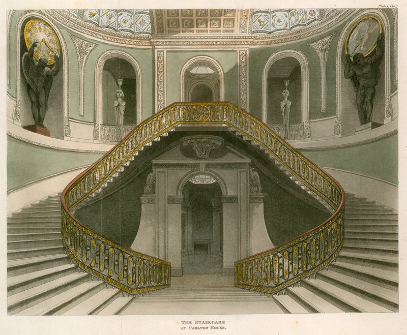 Trappen i Carlton House, London av English School