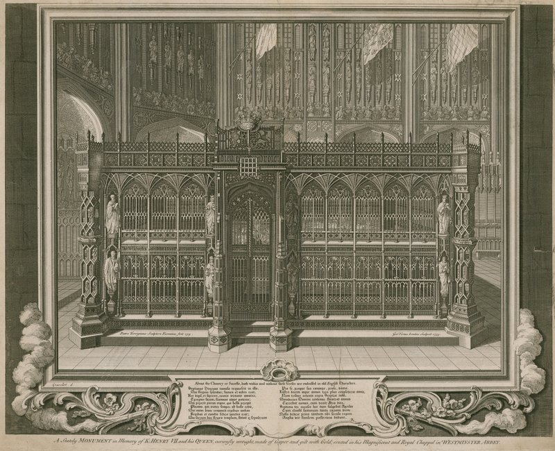Det staselige monumentet til minne om kong Henry VII og hans dronning av English School
