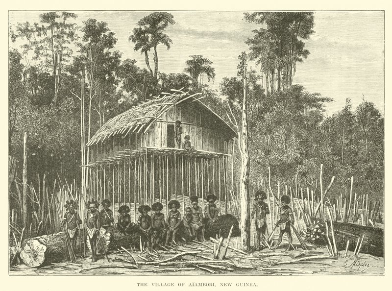 Landsbyen Alambori, New Guinea av English School