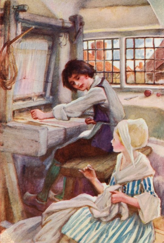Veverne i Lyon, Frankrike (farge litho) av English School