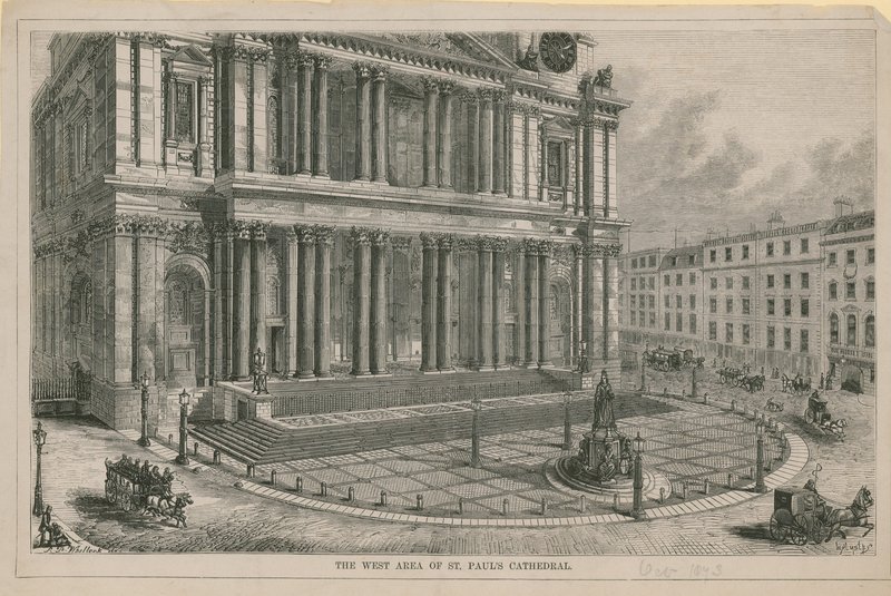 Det vestlige området av St Pauls Cathedral av English School