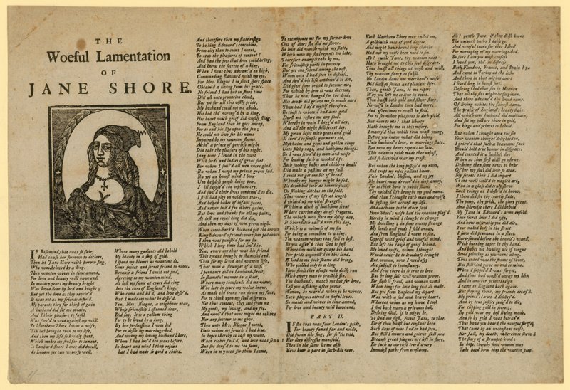 Den sørgelige klagesangen til Jane Shore av English School